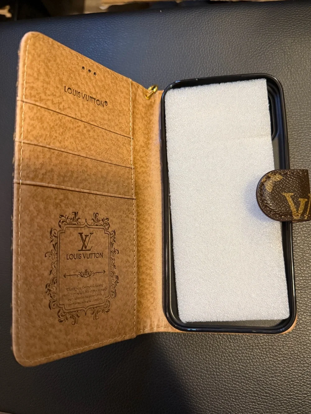 Louis Vuitton Brown Monogram Wristlet Phone Wallet iPhone 17 pro max